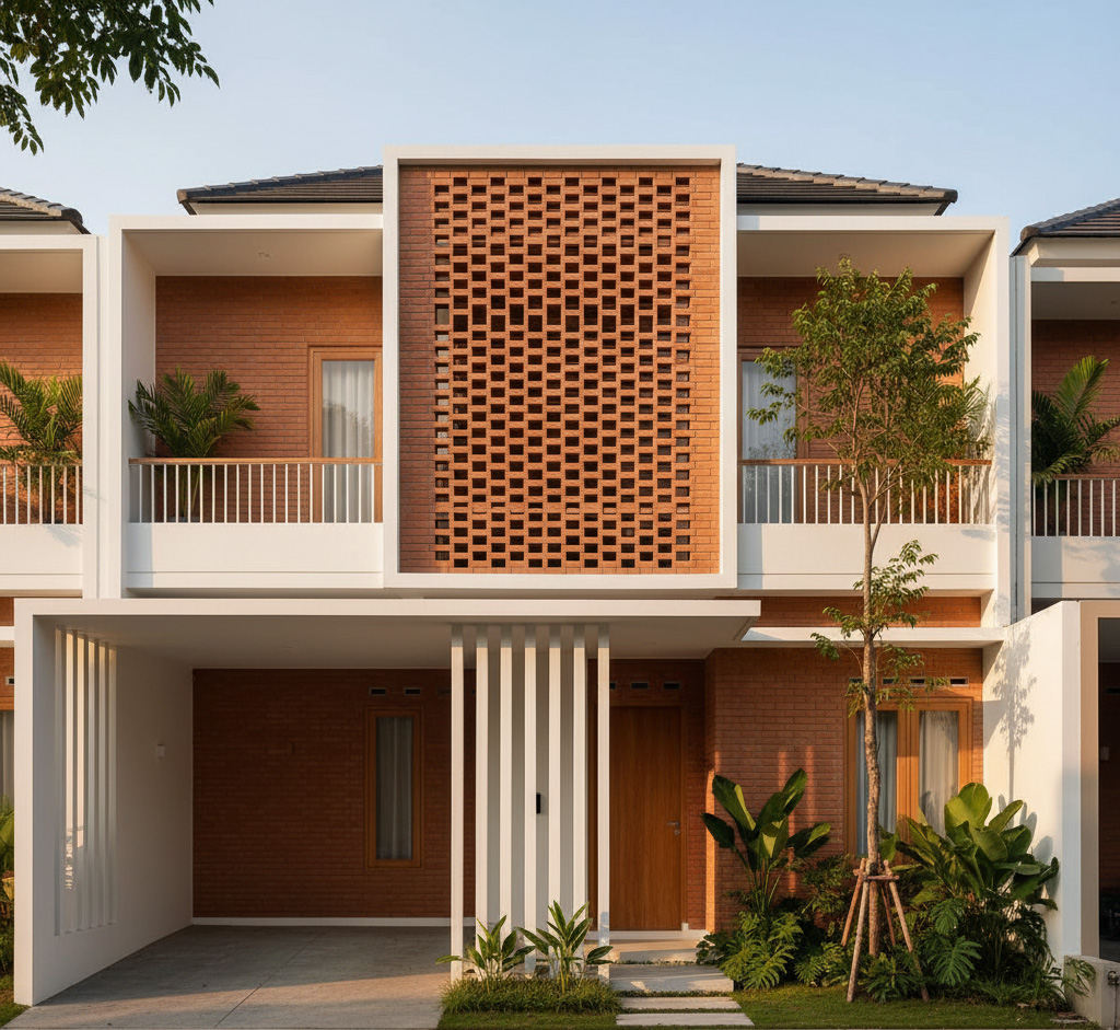 Rumah Tropis Bata Ekspos